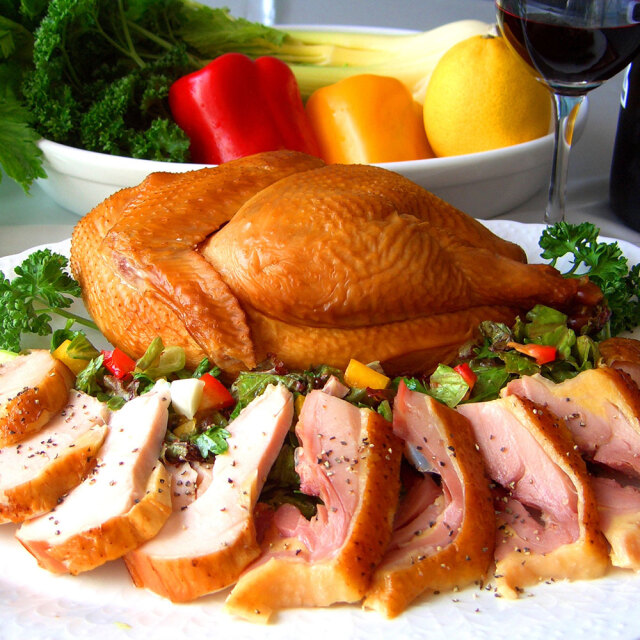 福島 川俣シャモ くんせいハーフ 500g