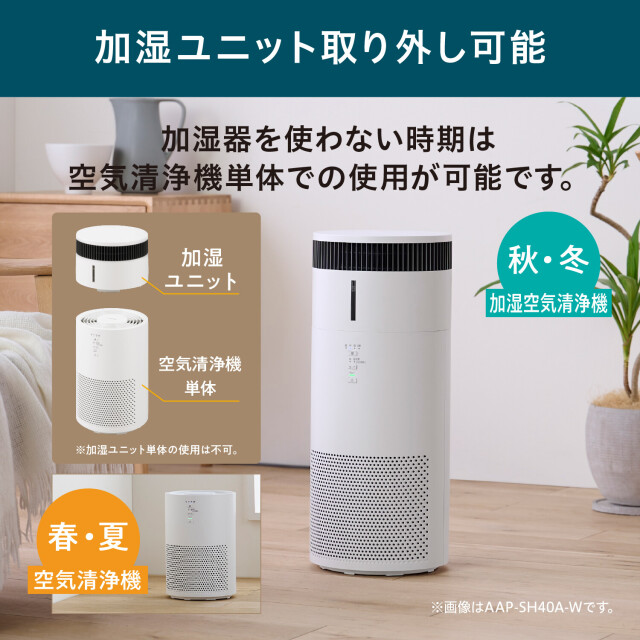 【アイリスオーヤマ】　加湿空気清浄機 20畳 AAP-SH40A-W