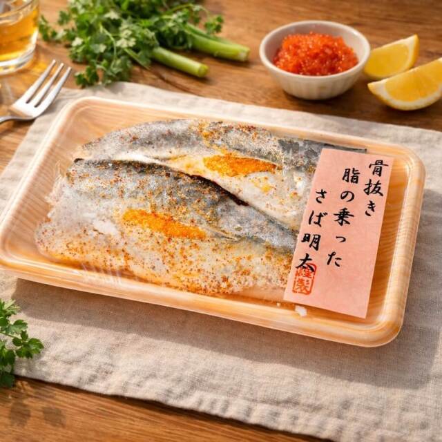 国産骨取りとろさば明太2枚入り×4パック