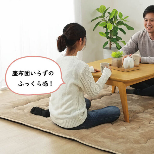 ラグ 極厚 冬用カーペット 撥水6層フラン