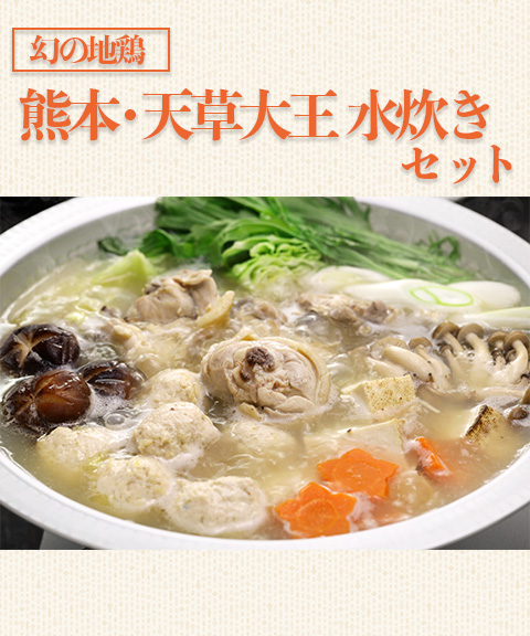 熊本 幻の地鶏 「天草大王」水炊きセット（ポン酢入り）