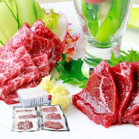 【送料無料】熊本「千興ファーム」鮮馬刺し 霜降ローススライ 馬刺し