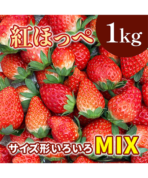 紅ほっぺ MIX 1kg (サイズ、形いろいろ）