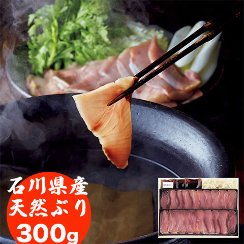 【送料無料】石川県産「天然ぶり」のしゃぶしゃぶ詰合せ 300g