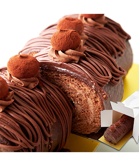 しっとり濃厚なチョコロールケーキ