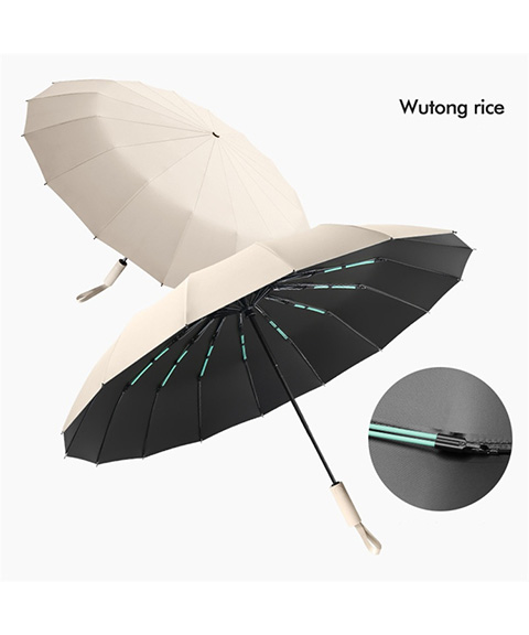 送料無料】【日傘/晴雨両用】《ワンタッチ》16本骨 折りたたみ傘