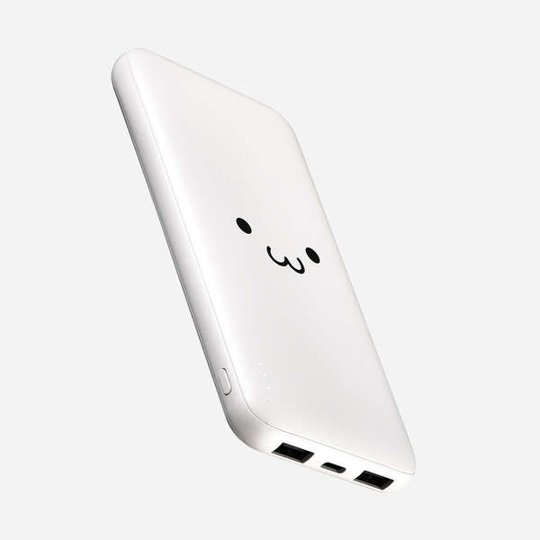 送料無料】ELECOM エレコム 薄型コンパクトモバイルバッテリー しろ