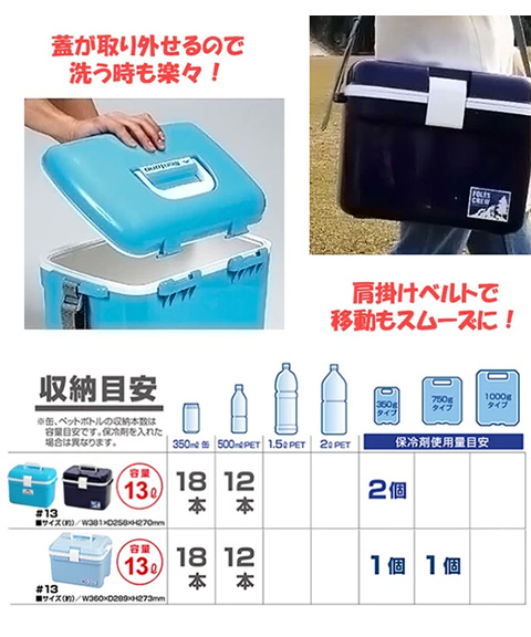 アウトドア　クーラーボックス　食器お鍋セット JEJアステージ クーラーボックス 13L 中型 フォレスクルー #13