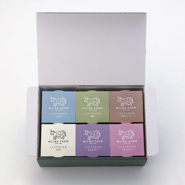 "アイスクリーム 90ml 6種類 6個セット （ミルク・バニラ・抹茶・チョコレート ・ストロベリー・ラムレーズン）"