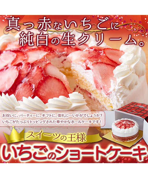 スイーツの王様！たっぷり生クリームといちごのショートケーキ