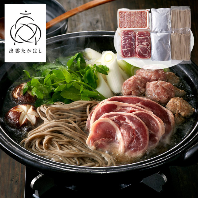 島根 「出雲たかはし」 おそば屋さんの鴨鍋セット