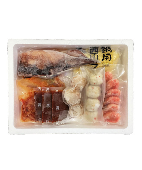 北海道 海鮮キムチ鍋セット (白菜キムチ200g、各種具材)