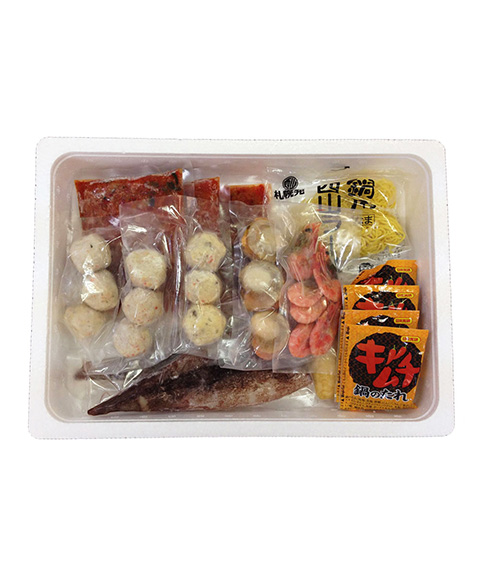 北海道 海鮮キムチ鍋セット (白菜キムチ300g、各種具材)