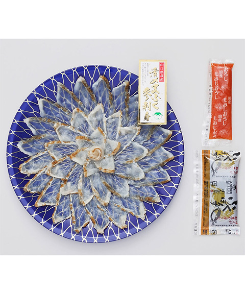 福岡 「ふく太郎本部」 山口県萩産活〆 まふく炙り刺身