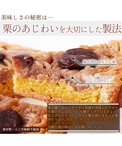 蜜で煮込んだ栗がたっぷり!!モンブランタルト5号