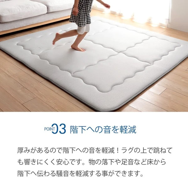 冷感 接触冷感 ひんやり カーペット ラグ 厚手 ボリューム 『冷感ランド』