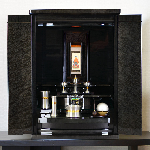 モダンミニ仏壇 プレミア アースブラック 20号