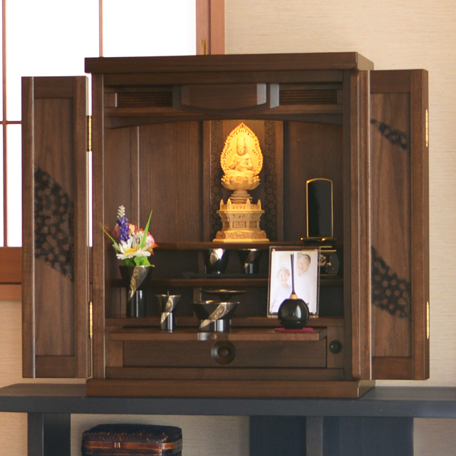 モダンミニ仏壇 桜流し 上置き 20号