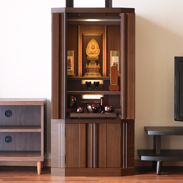 モダン仏壇 ドルシア ウォールナット 40×20号