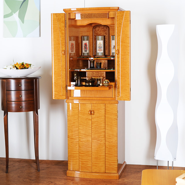 モダン仏壇 アカンサス キャメル 48×16号