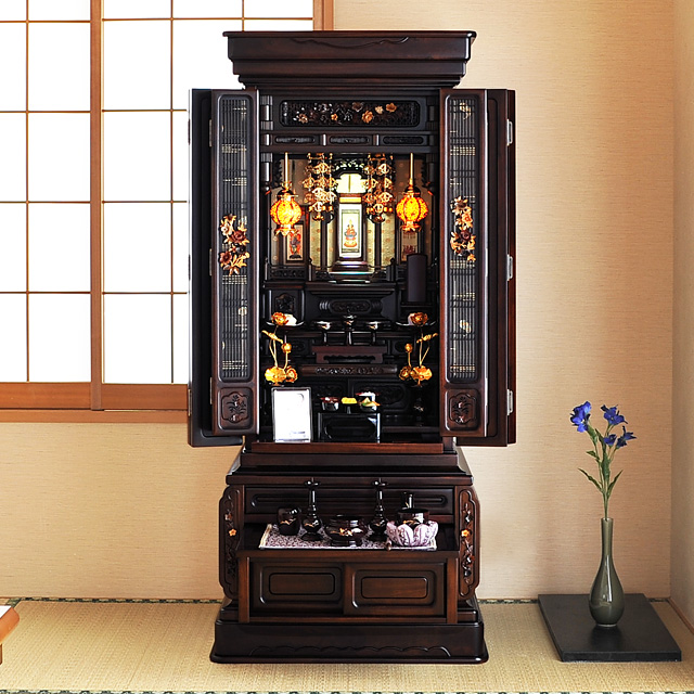 唐木仏壇 崇明 紫檀系 48×21号