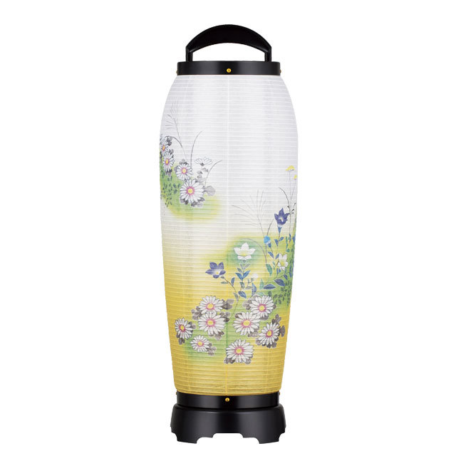 ミニ提灯 回転行灯 あかつき2号 紙張 菊桔梗 Pc製