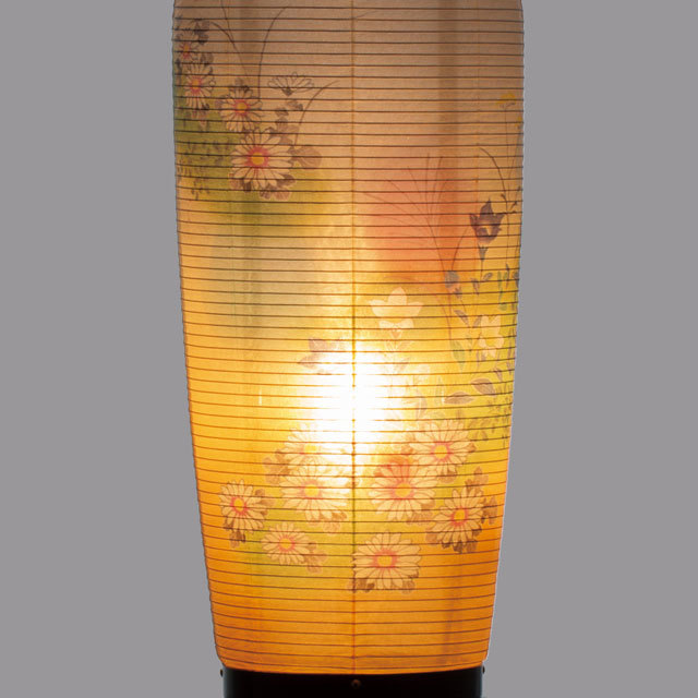 ミニ提灯 回転行灯 あかつき2号 紙張 菊桔梗 Pc製