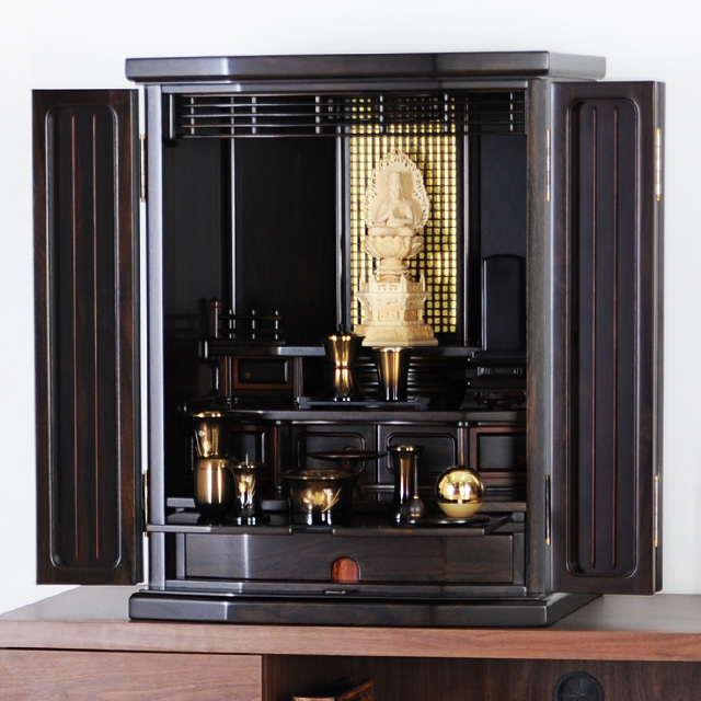 モダンミニ仏壇 紅 シャム柿 上置き 20号