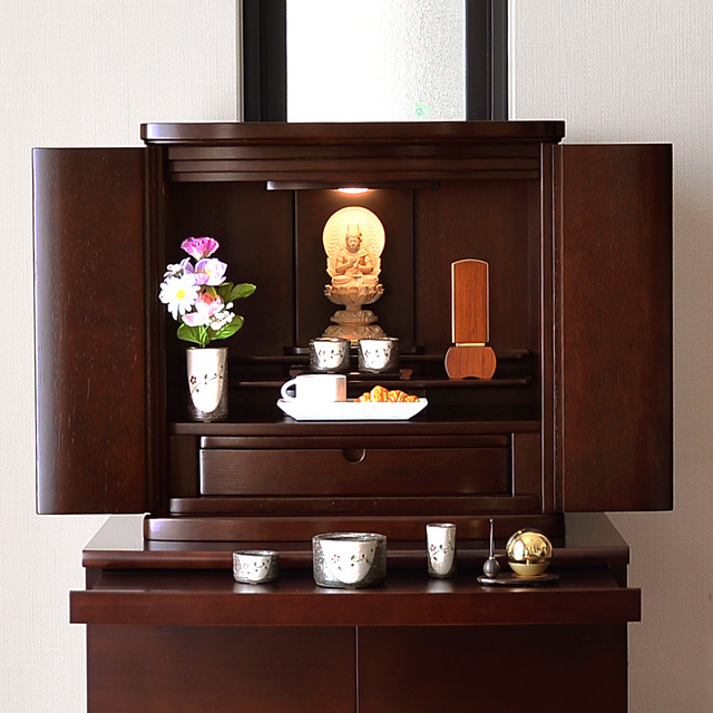 上置き仏壇 メルモ えんじゅ色