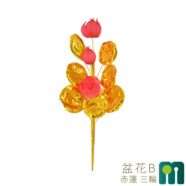 盆花B 赤蓮 三輪
