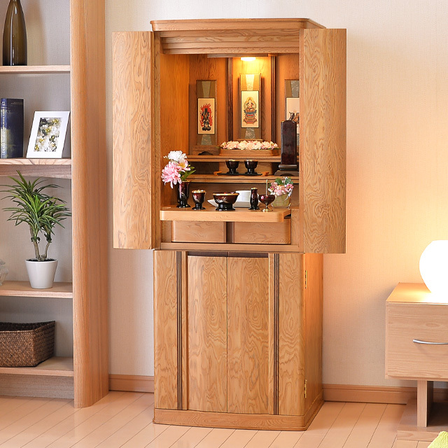 モダン仏壇 ロートン 屋久杉 床置き 45×18号