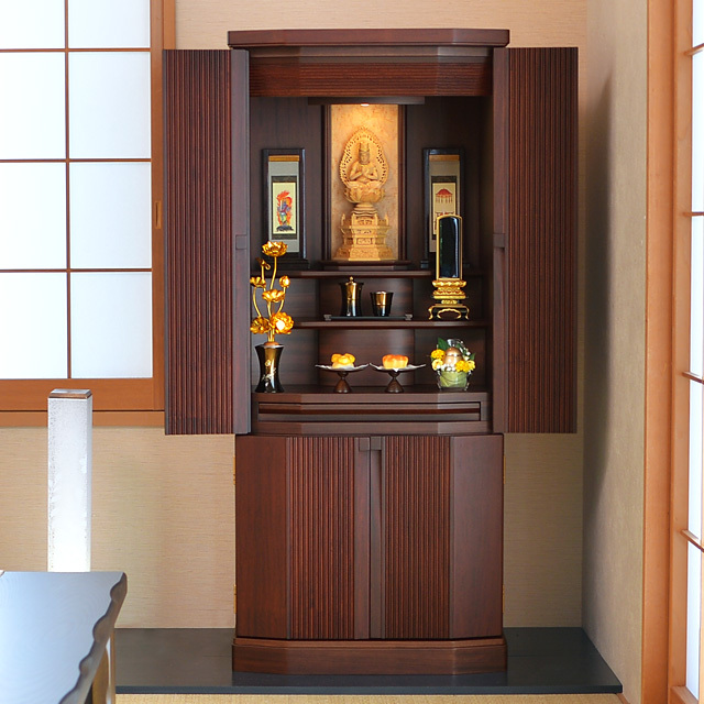 モダン仏壇 プレアデス カリン 43×19号