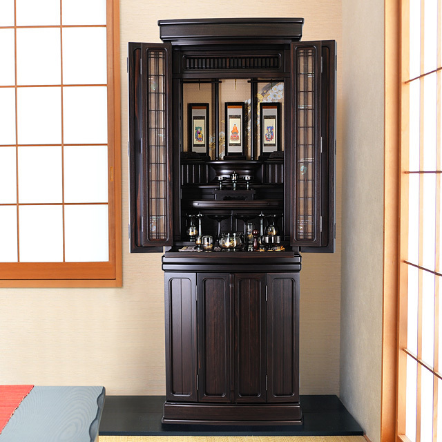 唐木仏壇 桜華 黒檀 50×17号・53×19号・57号×21号