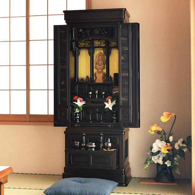 唐木仏壇 清雅 黒檀 50×18号