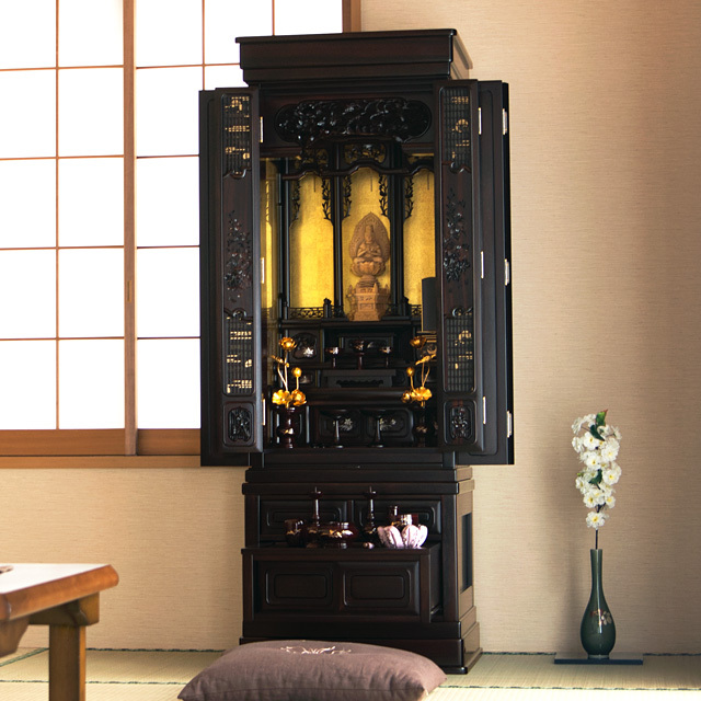 唐木仏壇 華苑 黒檀 50×18号