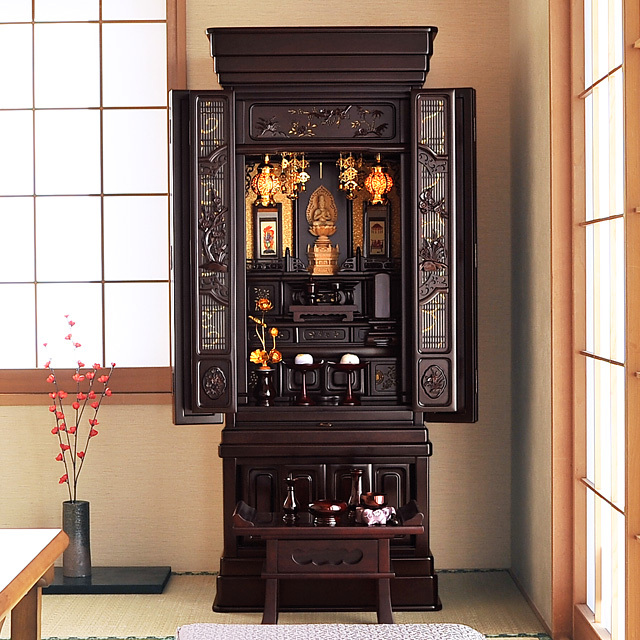 唐木仏壇 優春 紫檀調 48×19号