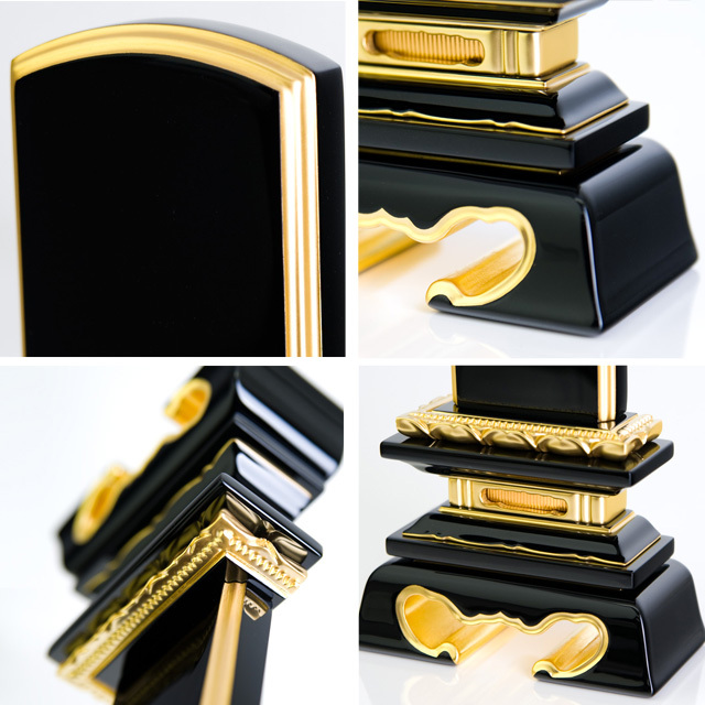 位牌 輪島上塗 蓮付春日