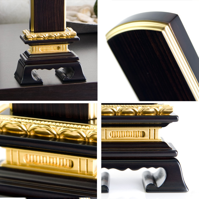 位牌 蓮付春日 面粉 黒檀