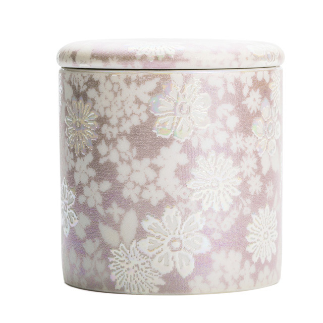 瀬戸焼 シリコン付骨カメ ミニ骨壺 華結晶紫 2.0寸