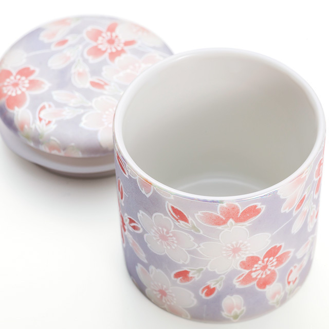 瀬戸焼 シリコン付骨カメ ミニ骨壺 桜ころもブルー
