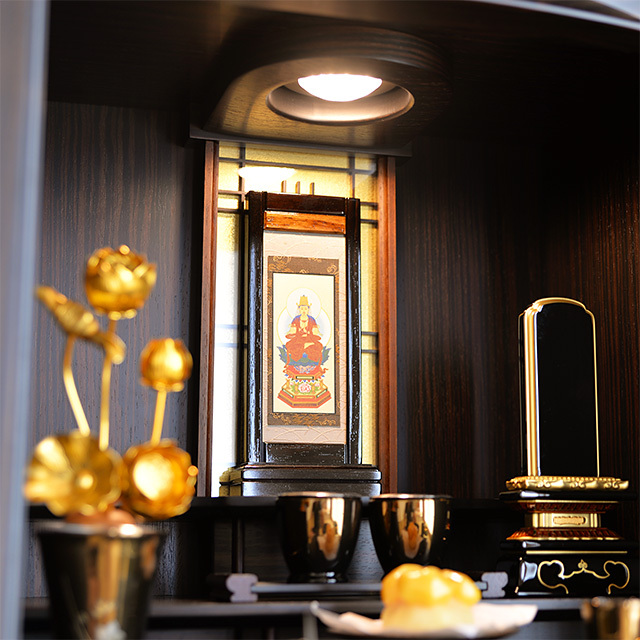 スタンド掛軸 雅 黒檀 設置イメージ