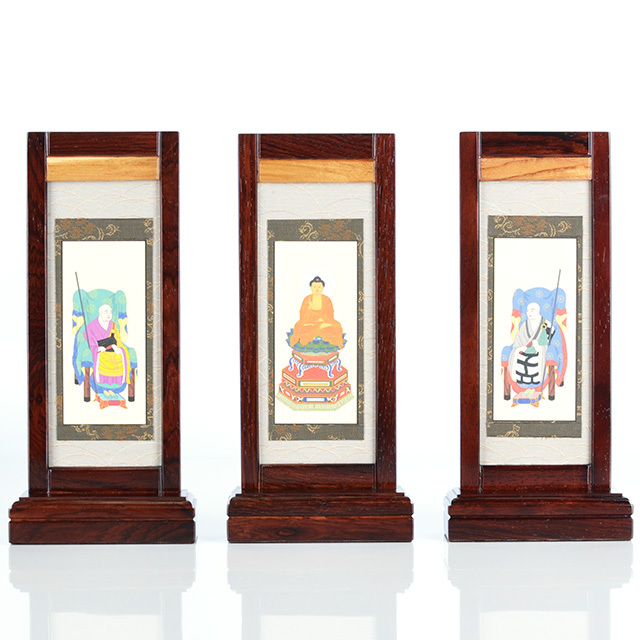 座卓 紫檀 掛け軸付き