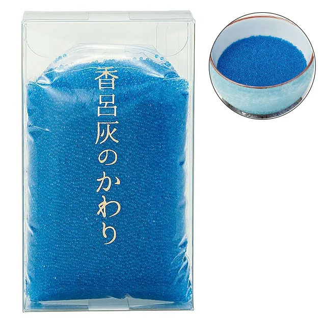 ガラスビーズ 香炉灰のかわり 青 150ｇ