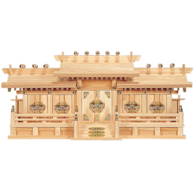 神棚　5社 低床屋根違い五社神棚 | 唐戸大型特々大 - 神棚・神具の専門店 神棚の