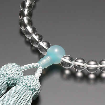 水晶 シーブルーカルセドニ―仕立