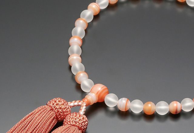 朝霧水晶 縞瑪瑙仕立