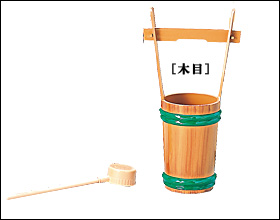ABS製手桶 ヒシャク付