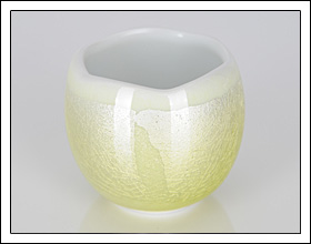 九谷焼銀彩 ほのか イエロー 茶器（茶湯器）