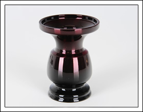 銅器 青葉型 ワインボカシ 花立（花瓶）