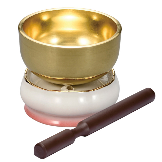 花輪（かりん）リン台3点セット 2.0寸 桃